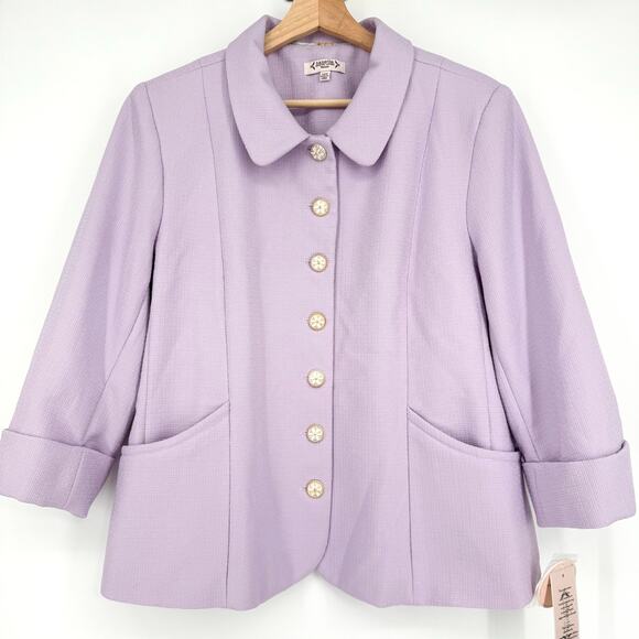 NWT Nanette Nanette Lepore Lavender Blazer Jacket 18W - Picture 1 of 10